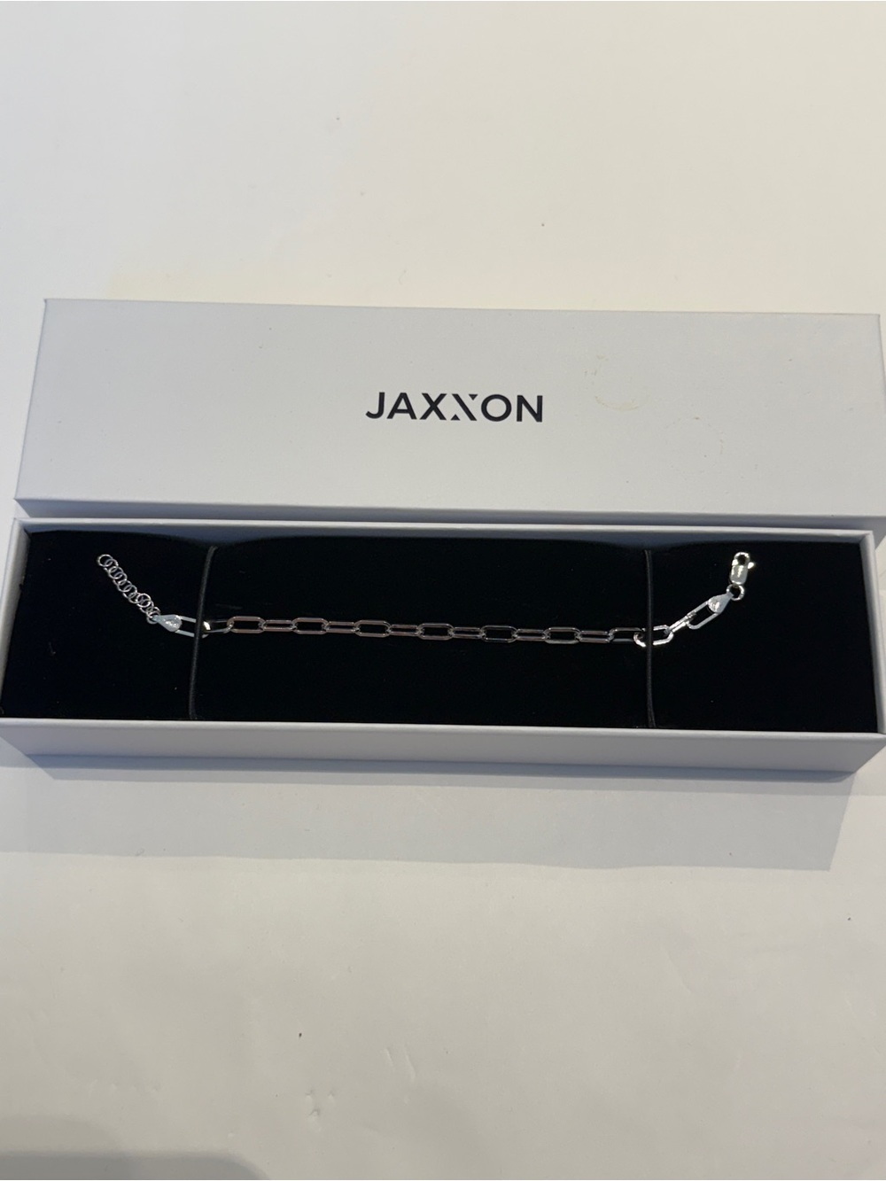 Jaxxon Silver Paperclip Chain Bracelet